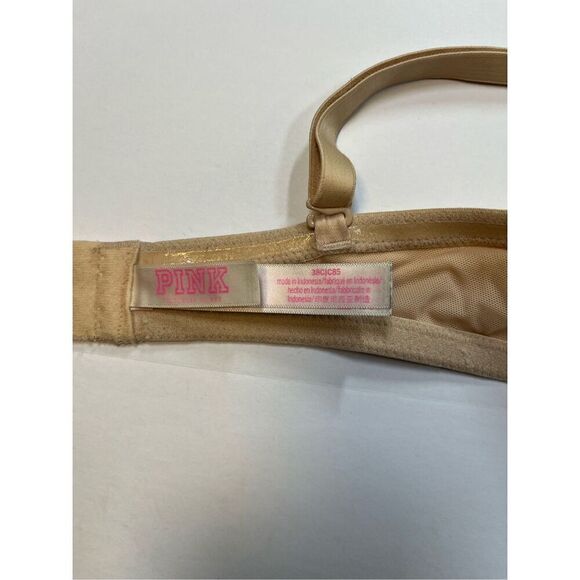 Victoria's Secret PINK Womens Where Everywhere Padded Push-Up Bra Beige Size 38C - Picture 3 of 9